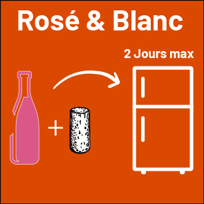 Conservation de vos vins blanc et rosé