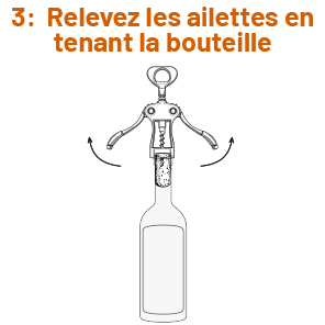 Tuto pour retirer un bouchon de vin : étape 3